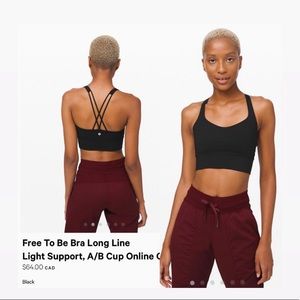 Lululemon sports bra size 4 black brand new